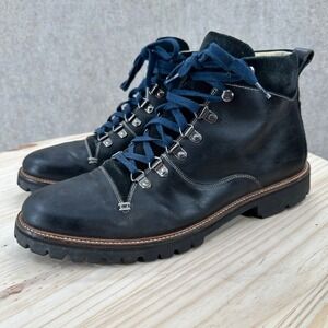 Donald Pliner Cafu Alpine Lace Up Boots Leather Suede Trim Lug Sole Mens 12 M